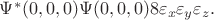 $\Psi^*(0,0,0)\Psi(0,0,0)8\varepsilon_x\varepsilon_y\varepsilon_z.$