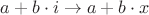 $a+b\cdot i \to a+b\cdot x$