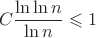 $$C\frac{\ln \ln n}{\ln n}\leqslant 1$$