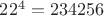 $22^4=234256$