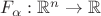 $F_\alpha:\mathbb{R}^n\to \mathbb{R}$ $F_\alpha:\mathbb{R}^n\to \mathbb{R}$
