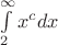 $\int\limits_2^{\infty} x^c dx$