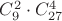 $C_9^2\cdot C_{27}^4$