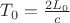 $T_0 = \frac{2L_0}{c}$