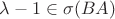 $\lambda-1\in\sigma(BA)$
