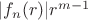 $|f_n(r)|r^{m-1}$