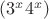 $(3^x 4^x)$