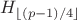 $H_{\lfloor (p-1)/4\rfloor}$