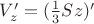$V'_z= (\frac {1}{3} Sz)'$