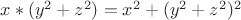 ${x*(y^2+z^2) = x^2+(y^2+z^2)^2}$