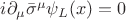 $i \partial _{\mu}\bar{\sigma}^{\mu} \psi_L(x)=0$