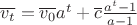 $\overline{v_t} = \overline{v_0}a^t+\overline{c}\frac{a^t-1}{a-1}$