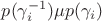 $p(\gamma_{i}^{-1})\mu p(\gamma_{i})$