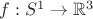 $f:S^1\to\mathbb{R}^3$