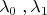 \[\lambda _0 \;,\lambda _1 \]