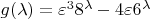 $g(\lambda)=\varepsilon^38^{\lambda}-4\varepsilon6^\lambda$