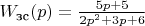 $W_{\text{зс}}(p)=\frac{5p+5}{2p^2 + 3p + 6 }$