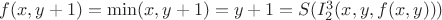 $f(x,y+1)=\min(x,y+1)=y+1=S(I_2^3(x,y,f(x,y)))$