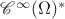 $\mathscr{C}^\infty(\Omega)^*$