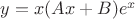 $y=x(Ax+B)e^x$
