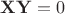${\bf X}{\bf Y}=0$