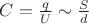 $C=\frac{q}{U}\sim\frac{S}{d}$