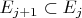 $E_{j+1}\subset E_j$