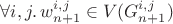 $\forall i,j.\, w^{i,j}_{n+1} \in V(G^{i,j}_{n+1})$
