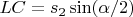$LC=s_2\sin(\alpha/2)$