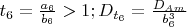 $t_6=\frac{a_6}{b_6}>1;D_{t_6}=\frac{D_{Am}}{b_6^3}$