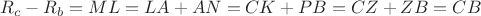 $$R_c-R_b=ML=LA+AN=CK+PB=CZ+ZB=CB$$