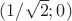 $(1/\sqrt{2};0)$