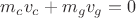 $m_c v_c+m_g v_g=0$ $m_c v_c+m_g v_g=0$