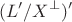 \[(L'/X^ \bot  )'\]