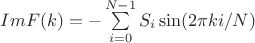 $ImF(k)=-\sum \limits_{i=0}^{N-1}S_i\sin(2\pi ki/N)$