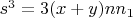 $s^3=3(x+y)nn_1$