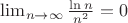 \lim_{n \to \infty}{\frac{\ln n }{n^2}}=0