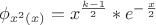 $\phi_{x^2 (x)}={x^{ \frac {k-1}{2}}}*e^-^{\frac x2}$