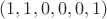 $(1,1,0,0,0,1)$