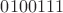 $0100111$