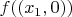 $f((x_1,0))$