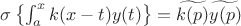 $\sigma\left\{ \int_{a}^{x}{k(x-t)y(t)\dt \right\}=\widetilde{k(p)}\widetilde{y(p)}$