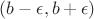 $(b-\epsilon,b+\epsilon)$