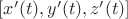 $[x'(t),y'(t),z'(t)]$
