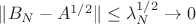 $\|B_N - A^{1/2}\| \le \lambda_N^{1/2} \to 0$