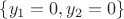 $\{y_1=0,y_2=0\}$