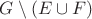 $G\setminus (E\cup F)$