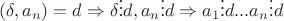 $(\delta, a_n) = d \Rightarrow \delta \vdots d, a_n \vdots d \Rightarrow a_1 \vdots d ... a_n \vdots d$