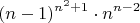 $$(n-1)^{n^2+1}\cdot n^{n-2}$$