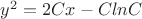 $y^2=2Cx-ClnC$
